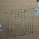 beeNbkks Barn Door Dog Gate, Anti-Kick Pet Gate with Walk Through Door, Modern Farmhouse Puppy Gate, Pressure Mounted Safety Dog Gate for Doorways Stairs House, for 29" to 40" Wide Openings, 30" Tall
