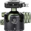 Sunwayfoto TH-55G 55mm Low Profile High Locking Strength Ball Head w Lever Lock Clamp Arca Compatible