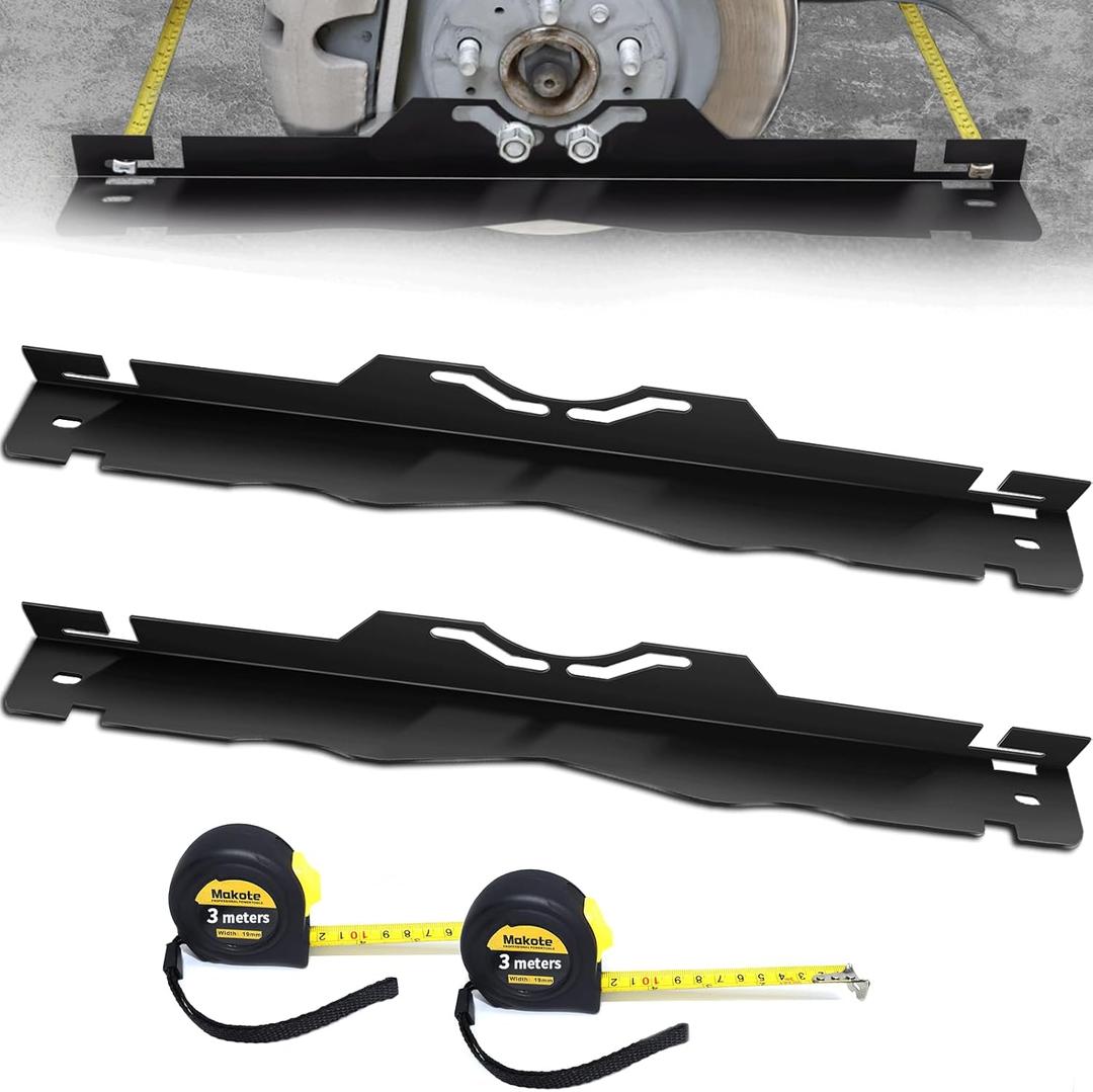 Heavyweight Toe Alignment Tool, Black Wheel Alignment Tool, Wheel Angle Alignment Tools for Car, Truck, SUV, and Vehicle, Includes 2 Dual Metric and Imperial Measuring Tapes