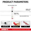 URASISTO 48 Inch T-Square Tool, Aluminum Adjustable Drywall T-Square Ruler, Multi Angle Measuring Ruler for Layout and Marking