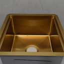 Gold Bar Sink Undermount,Small Bar Sink 18 X 18 inch,Stainless Steel Bar Prep Sink