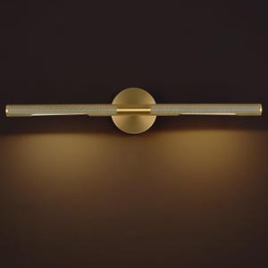 Hard-wired Knurled Picture Light, 30in Brass Picture Light for Wall, Dimmable Gold Art Lights, Rotatable 360 Sconce for Pictures Frame, Painting Wall Lights, Bathroom Wall Sconce, E12 Bulbs Included