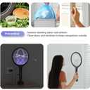 YISSVIC Electric Fly Swatter 4000V Bug Zapper Racket Dual Modes Mosquito Killer with Purple Mosquito Light Rechargeable for Indoor Home Office Backyard Patio Camping (Black-1 Pack)
