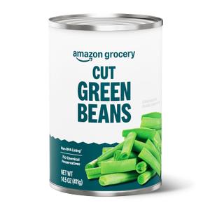 Amazon Grocery, Cut Green Beans, 14.5 Oz (EXP 04/15/28)