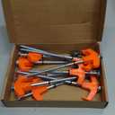 Hicarer 10 Pcs 20 Pcs 8'' Screw in Tent Stakes Heavy Duty Ground Metal Stakes for Inflatables with Hex Head Driver for Outdoor Camping Tent Inflatable Garden Decor (Orange)