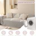 SmoBe Sofa Covers Washable, Chenille Sofa Covers for 3 Cushion Couch, Reversible Non Slip Futon Cover L Shape Sofa Cover, Pet Couch Cover with Tassel, Sofa Slipcovers 71" X 118" - Grey