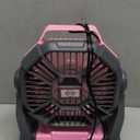 20000mAh Portable Battery Powered Camping Fan - with LED Light, Quiet Battery Operated, Camping Gear for Travel, Tent, Beach, Car or Hurricane Power Outages, Pink