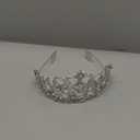 Princess Crown Tiaras for Women Girls, Silver Bubble Tiara Crystal Queen Crown Headband, Prom Birthday Party Wedding Halloween Costume Accessories for Women (Silver (3.43 Inches in Height))