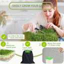 4-Tier Seed Sprouting Kit with Drain Holes and Drain Tray, Upgrade Stackable Microgreens Fresh Organic Bean Seed Sprouter Tray Ripple Soil-Free Sprouter Tray for Beans Alfalfa Seeds