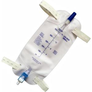 4 Pack Easy-Tap Leg Bag Urinary Drainage Bag, 500 ML Anti-Reflux Valve, Cloth Straps Easy Flip Drain