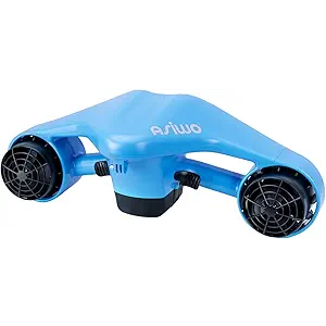 Asiwo Underwater Scooter, Sea Scooter Dual Motors with Action Camera Mount for Kids/Adults, Water Scooter 40M Waterproof for Scuba Diving Snorkeling Pool Sea Adventures (Green)