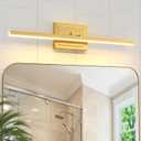 VOLISUN Bathroom Vanity Light 24 inch, 14W Dimmable 5CCT Led Bathroom Light Fixture Over Mirror, Gold Bar Vanity Light for Bathrooms-ETL Certificated