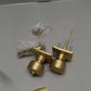 Gold Door Knob Interior, Zinc Alloy Brushed Gold Interior Door Knob Bedroom Bathroom, Heavy Duty Brushed Brass Door Lever, Modern Privacy Doorknob Bulk (1 Pack)