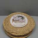 Aofmee 12 inch Round Woven Placemats Set of 10, Boho Rattan Place Mats, Natural Water Hyacinth Table Placemats, Farmhouse Weave Table Mats, Rustic Braided Wicker Charger Plates for Dining Table Decor