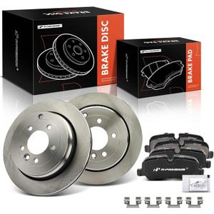 A-Premium 12.8 In (325mm) Rear Vented Brake Rotors and Ceramic Pads Kit