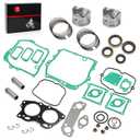 Piston & Ring Gasket Seal Rebuild Kit STD Compatible with EZGO Fuji Robin 295cc EH29C 4 Cycle Gas Golf Cart MCI Engine 1991-2008 OEM 26607-G01 26608-G01