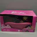 Barbie Playset with Sparkly Pink 2-Seater Toy Convertible Car Featuring Glam Details & Fashion Doll in Sundress & Sunglasses (