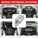 YDES 2.5 Inch Valved Muffler Exhaust Cutout with Muffler Cat Back Exhaust System Kit