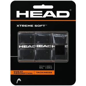 HEAD Xtreme Soft Racquet Overgrip (3 Pack, Black)