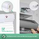 Tonature No Drill Cellular Shades for Indoor Windows, Thermal Insulating & Noise Reducing Honeycomb Blinds, Cordless Free Stop Blinds Light Filtering, White, 45 1/2" W x 64" H