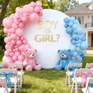 6FT Double-Sided Round Backdrop Cover,White Wedding Round Arch Cover,Circle Balloon Backdrop Stand Covers for Wedding Birthday Festival Party Baby Shower Decoration, White