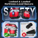for AirPods 4 Case Cover [Safety Lock] [Magnetic One-Click Open] [Military Shockproof Armor] Double Rugged Outdoor Wireless Charging Case for AirPods 4th Generation with Keychain, Red