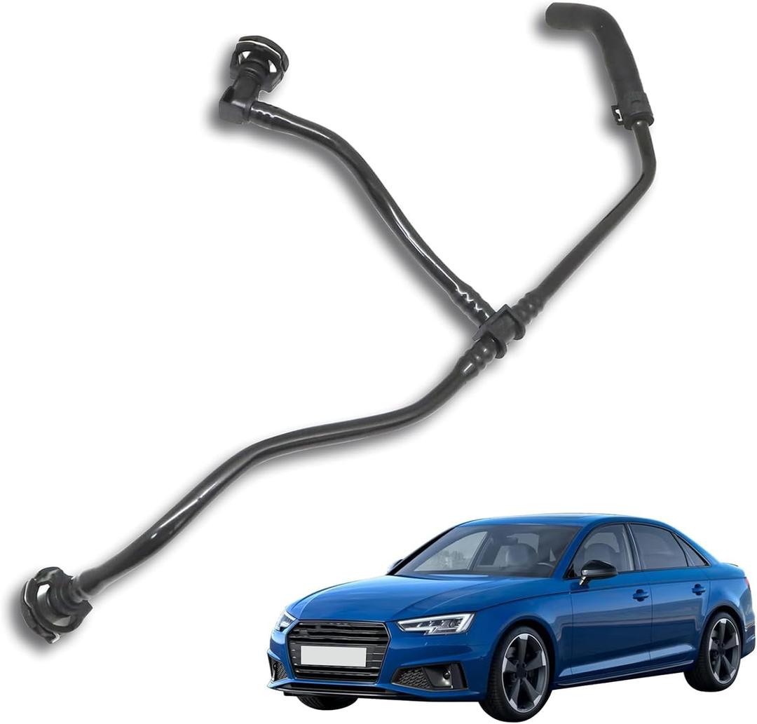 Radiator Overflow Hose Cooling Breathe Tube Fit for Audi A4 2017-2020 A4 Quattro 2017-2021 A5 Quattro 2018-2020 A5 Sportback 2018-2020 Coolant Expansion Tank Bypass Line # 8W0121081AN