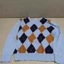 BOBOYOYO Boys Argyle Sweater 100% Cotton Cable Knit Boys Uniform Sweater V-Neck Christmas Kids Pullover for Children 9-10 Years