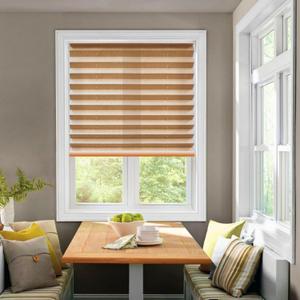 BlindsAvenue Cordless Pleated Window Shades, Easy Install, No Drill No Tools, Fawn, Light Filtering Blinds, Size 30" W x 64" H
