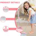 nacena Mini Broom with Dustpan & Mop for Kids, 28-in Handle Kids Brooms and Dustpan Set for Toddlers Cat-Shaped Children Broom and Cleaning Set Boys Girls Small Housekeeping Helper Sets, Pink