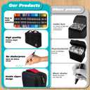 TBC The Best Crafts 72 Colors Dual Tip Acrylic Paint Markers, Double zipper design Topgrade Canvas bag,Waterproof, Non-Toxic, odorless, Suitable for Paper,Pottery, Stones, Glass,outdoor painting