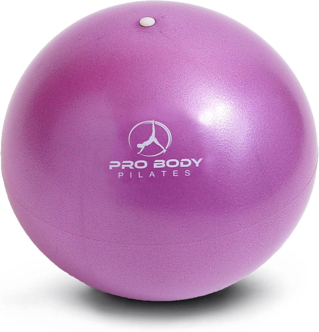 ProBody Pilates Small Exercise Ball - 9 Inch Workout Ball for Stability, Barre, Yoga, Core & Physical Therapy (Purple)