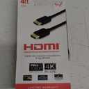 GE HDMI Cable, High Speed, Ethernet, 4 Foot HDMI, 4K Ultra HD, Full HD 1080P, 10.2Gbps Data Transfer, Works with HDTV, Cable, Game Consoles, Blu Ray, and More, Gold Plated Connectors, Black, 33573