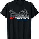 K1600 Grand America 2018-2023 for Touring Riders, Motorcycle T-Shirt (Small, Black)