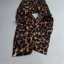 WDIRARA Women's  Leopard Print Satin Pajama Pants Sleepwear Pants (Large)