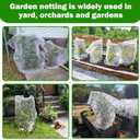 4 Pack Garden Mesh Netting for Plants 2.6x3.3ft - 3.3x4.9ft Insect Bird Netting Pest Barrier Bag with Drawstring 2 Size Fruits Tree Blueberry Bush Netting Cover Bag Protection for Vegetables Tomato