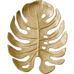 Small Leaf Shaped Trinket Dish, Decorative Gold Jewelry Dish Tray, Ring Hodler Dish Jewelry Organizer