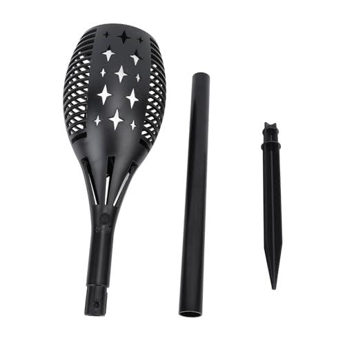 Rhawuy Solar Torch 96 LEDs | IP65 Weatherproof Outdoor Landscape Fixture | Decorative Illumination for Garden/Camping/Yard | Warm Yellow Ambiance with Ground Stake 4 Pack