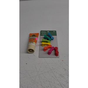 Gorilla All Purpose Wood Filler, Natural Color, 6 Ounce Tube (Pack of 1) - Water Resistant for Indoor or Outdoor Projects and Repairs, Culinary Elements Bag Clips 8 Count