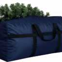 DoYiKe Extra Large Storage Duffle Bag with Zippers and Handles, Big Foldable Duffle Bag for Travel (Medium-31.5"(L) X 11.8"(W) X 16.5"(H), Blue)