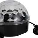 Topteng Disco Ball Party Light, Disco DJ Stage Lighting RGB Crystal Magic Ball Effect Light DMX LED Light for Home Room Karaoke Christmas Halloween Decorations Wedding Show Club
