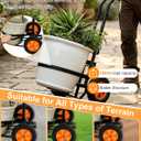 Heavy Duty Plant Caddy with Wheels, Plant Dolly Cart, Adjustable Grabbing Arm & Suction Cups for Easy Plant Movement, Versatile Indoor/Outdoor Plant Dolly Trolley Cart with Strap, Black