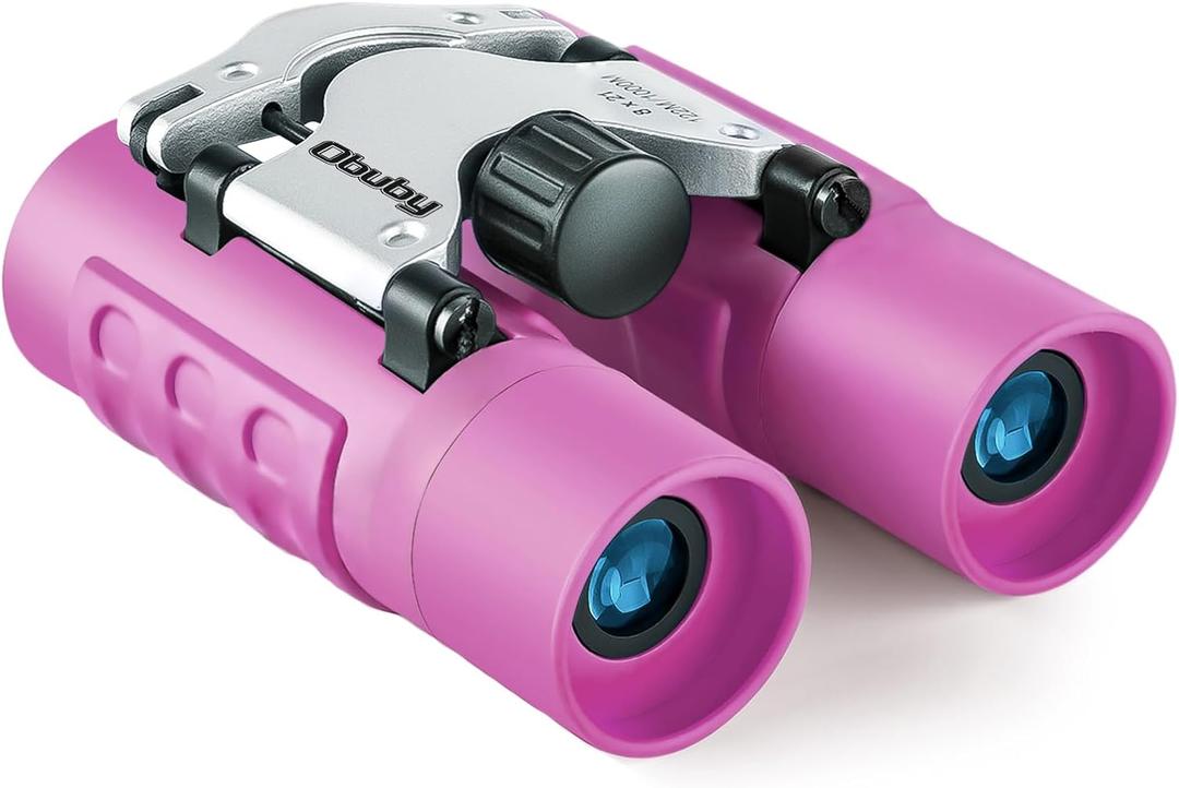 Real Binoculars for Kids Gifts for 3-12 Years Boys Girls 8x21 High-Resolution Optics Compact Toy Binocular for Bird Watching,Travel, Camping