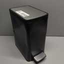 KOHLER 31319-BST Bathroom Trash Can, 1.6 Gallon, 6-Liter Step Can, Quiet-Close Small Trash Can with Foot Pedal, Black Stainless