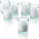 Light In The Dark White Votive Candles - Box of 72 Unscented Candles - 10 Hour Burn Time - Bulk Candles for Weddings, Parties, Spas and Decorations