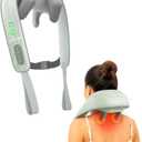 Snailax Cordless Neck Shoulder Massager with Heat, 4D Deep Tissue Kneading, Shiatsu Back Massager Pillow for Neck, Shoulder, Christmas Gifts for Men, Women (Green) 