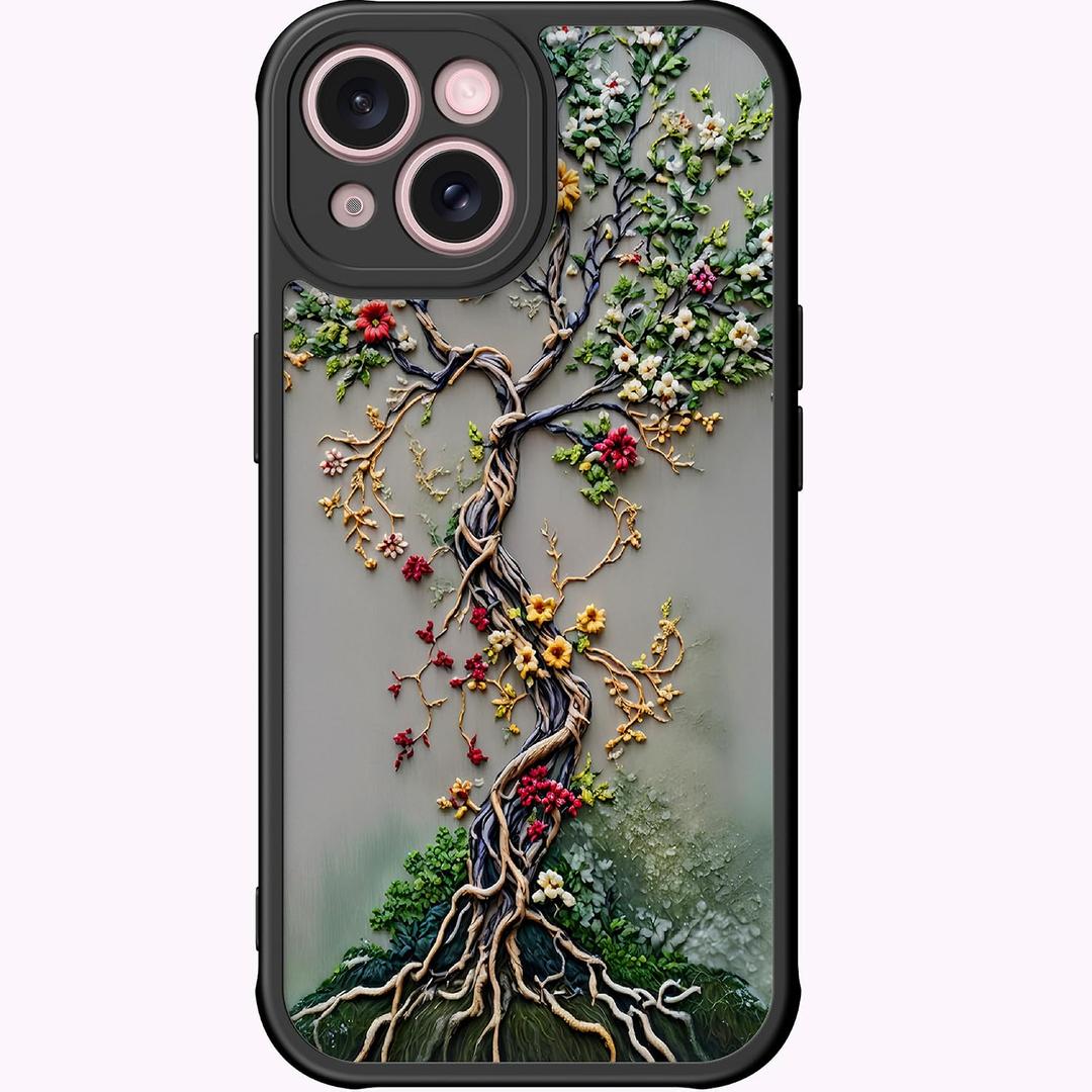 DEENAKIN for iPhone 13 Case, Cute Floral, Translucent Matte Cover | Compatible with Magsafe,Trendy Aesthetic Cool Retro Western Coquette Protective Slim Phone Case for Women Girls
