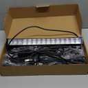 Barrina T5 Grow Lights for Indoor Plants, Full Spectrum Grow Light, 1ft LED Plant Light, Black Cover LED Grow Light Strips, 3 Mounting Modes, Magnetic Installation, Plug and Play, 5000K, 4 Packs (White)