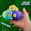 7 Pack Egg Slime Kit with 3 Bicolor Butter 4 Galaxy Slime for Boys Girls 8-12, Clear Making Toy for Party Favor, Sticker Bunny Egg Charm 4-6, Soft Non-Stick Birthday Basket Stuffer