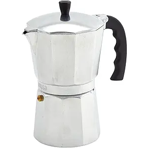 IMUSA 12Cup Stovetop Espresso Maker, Cast Aluminum Coffee Maker, Cuban Coffee Brewer, Moka Pot Style, Portable Coffee Maker for Home, Camping, or Travel